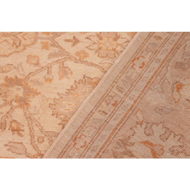 Tan Classic Ziegler Beige Tan Hand-Knotted Wool Rug - 6'2'' X 9'1'' For Sale - Image 8 of 8