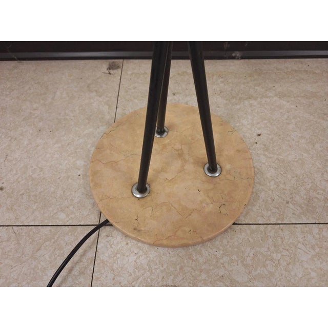 Metal Floor Lamp with Marble Base, Brass Stem and 3 Colored Esperia Cylinders For Sale - Image 7 of 8