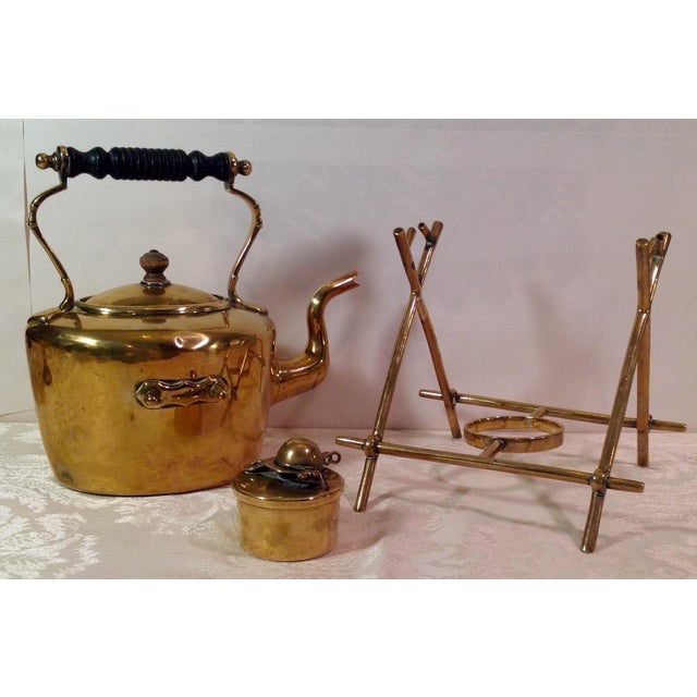 Antique English Brass Teapot With Stand & Burner Chairish
