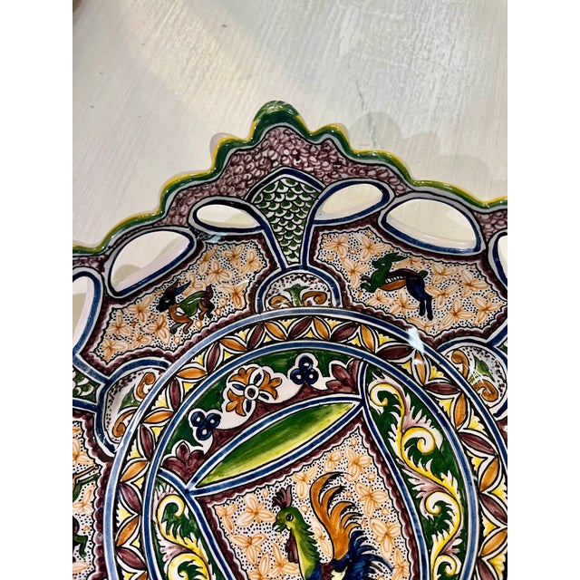 Traditional Coimbra Ceramic - Hand Painted Portuguese Fruit Basket 6 For Sale - Image 3 of 10