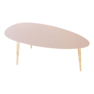 Large Egg Table - Taupe For Sale