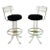Pair of Hill Manufacturing Co. Lucite & Chrome Barstools After Charles Hollis Jones, Usa 1970's For Sale