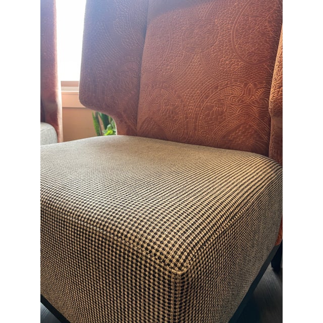 Custom-Commissioned Set of Wingback Chairs (4) For Sale - Image 9 of 15