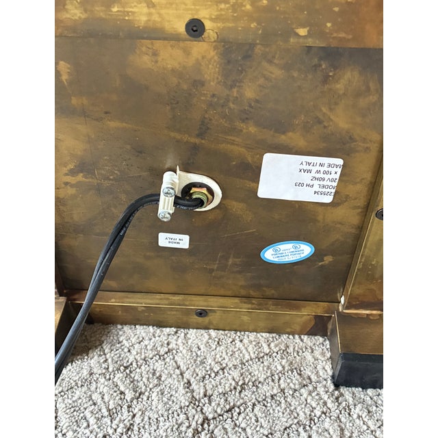 Late 20th Century Attributed to Baker Twisted Bronze Tone Floor Lamp With Custom Shade For Sale In Charlotte - Image 6 of 6