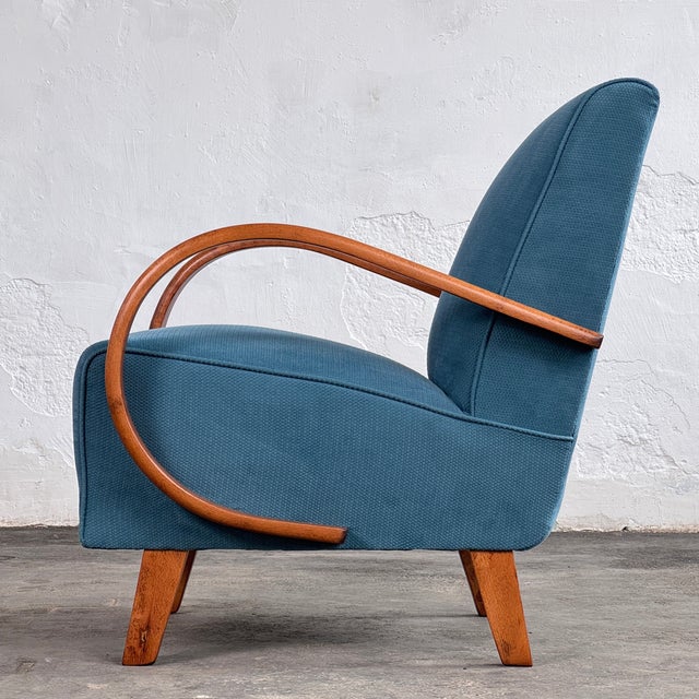 1930s H-410 Lounge Chairs attributed to Jindrich Halabala for Up Závody, 1930s, Set of 2 For Sale - Image 5 of 11