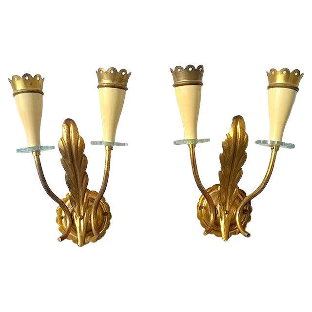 Sconces by Angelo Lelii for Arredoluce, 1940s, Set of 3 For Sale