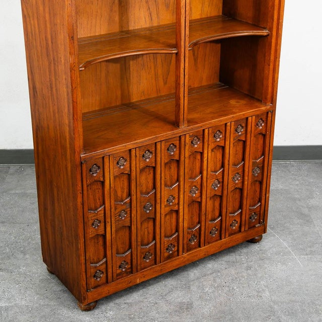 1960s Mid Century Modern Bookshelf Cabinet Drexel Esperanto Book Shelf Doors Shelving For Sale - Image 5 of 12