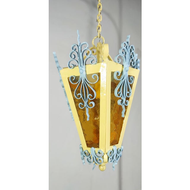 Boho Chic Ceiling Lantern Pendant, Spain, 1980s For Sale - Image 3 of 11