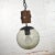 Mid Century Modern Brutalist Pendant Light Wood & Smoked Glass Globe Black Chain N O S For Sale - Image 10 of 13