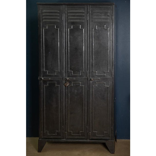 Black Vintage Industrial Locker from Gantois, 1920s For Sale - Image 8 of 8