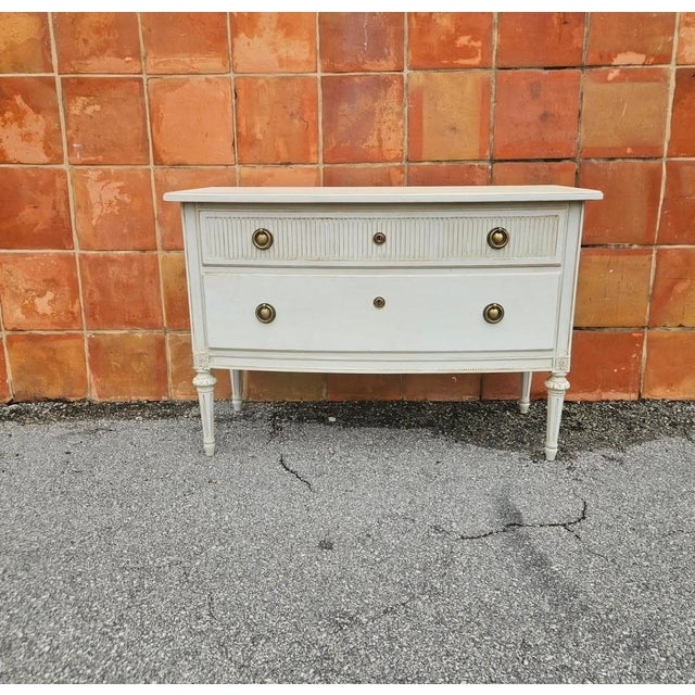 Chest of Drawers Swedish Gustavian Style 2 Drawer For Sale - Image 11 of 12