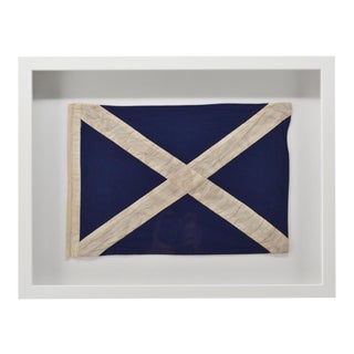 Framed Beach House Decor "M" Signal Flag For Sale