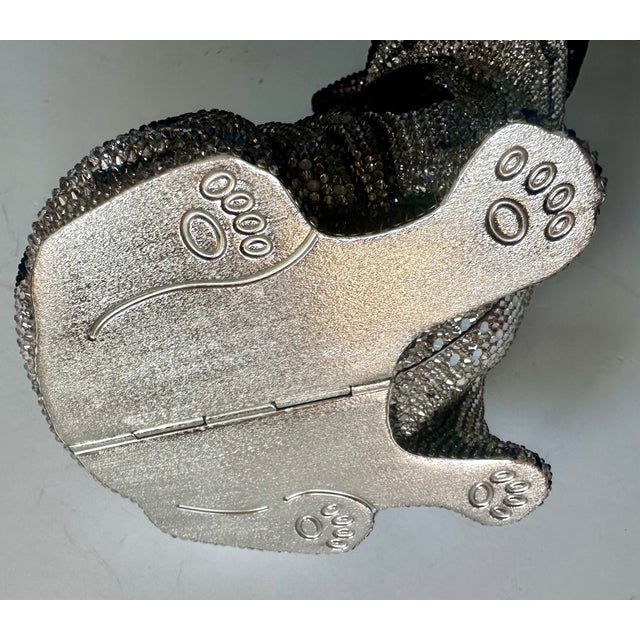 Black 2019 Judith Leiber French BullDog Fred Crystal Minaudiere Evening Clutch Bag Collector’s Edition in Box For Sale - Image 8 of 18