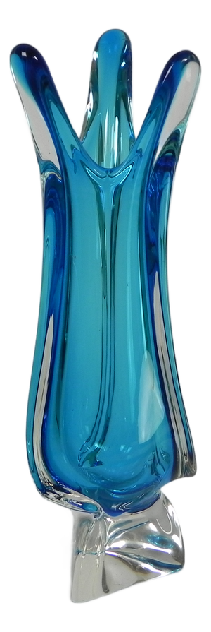 Vintage Glass Vase from Val St. Lambert, 1950s