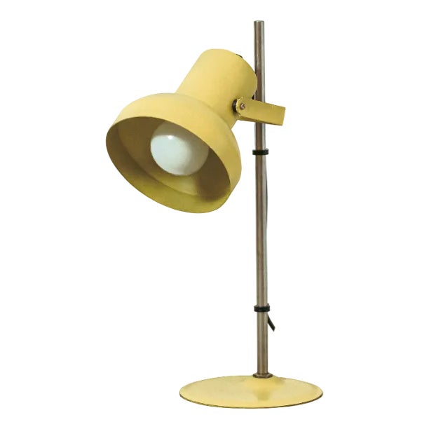 Yellow Table Lamp from Elektrofém, 1970s For Sale