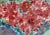 American Red Dahlia Garden Landscape by Doris Warner For Sale - Image 3 of 5