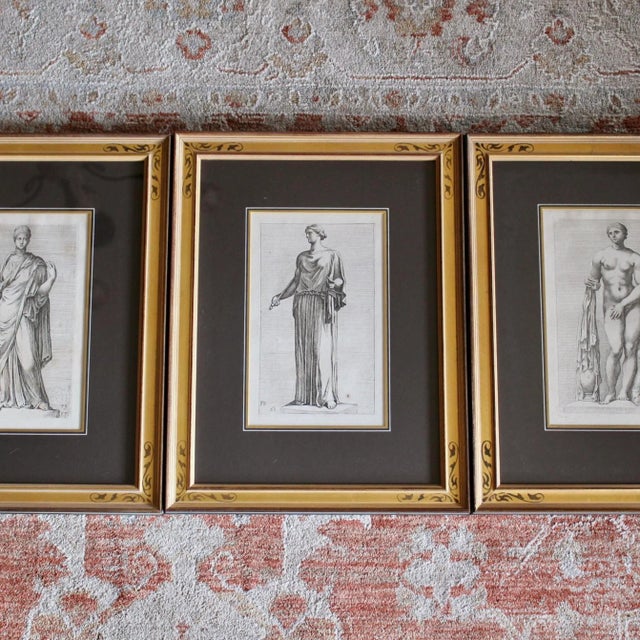Illustration French 17th Century Classical Figure Engravings by François Perrier- Set of Six For Sale - Image 3 of 12