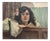 Pedro Sáenz Sáenz, Female Portrait, 1890s, Oil Painting on Canvas For Sale