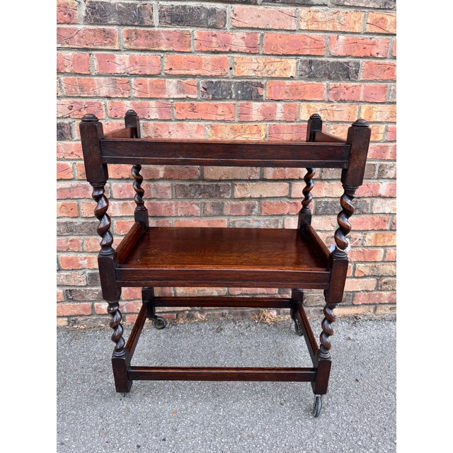 19th Century English Trolley With Barley Legs For Sale - Image 9 of 9