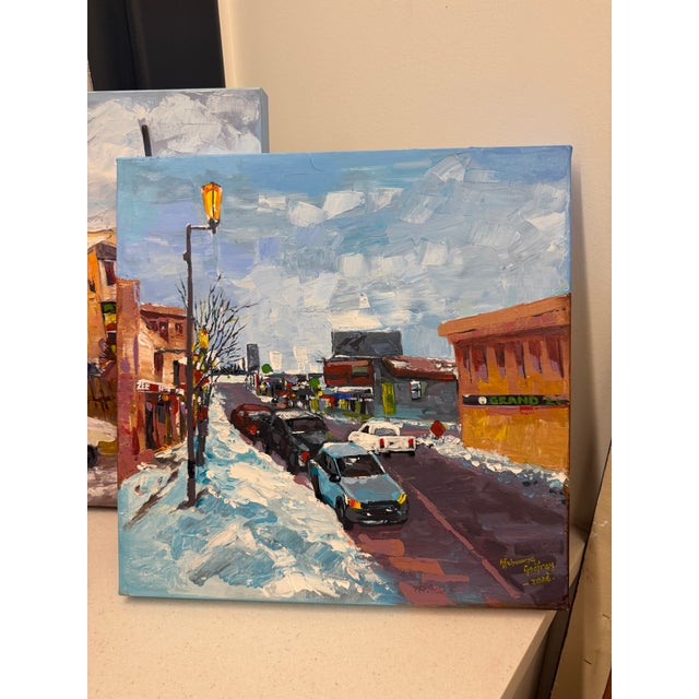 Lundy's Lane, Acrylic on Canvas, Godfrey Afebuame (2026) For Sale - Image 6 of 6