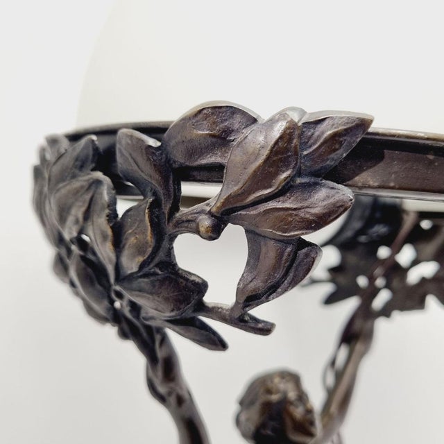 Art Nouveau Bronze and Glass Table Lamp, 1920s For Sale - Image 16 of 17