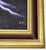 Purple Vintage American 20th C Framed Oil Painting Nocturnal Landscape River & Forest For Sale - Image 8 of 16