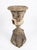 English Neo-Classical Style Cast Stone Garden Urn on Pedestal With Bacchanalian Relief For Sale - Image 3 of 10