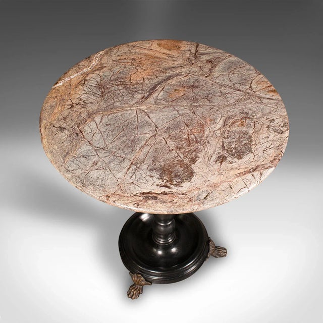 1890's Antique Country House Lamp Table For Sale - Image 6 of 10