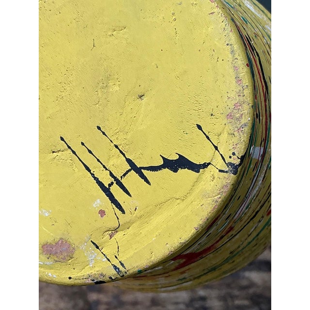 Vintage Splatter Paint Ceramic Vase For Sale - Image 15 of 16