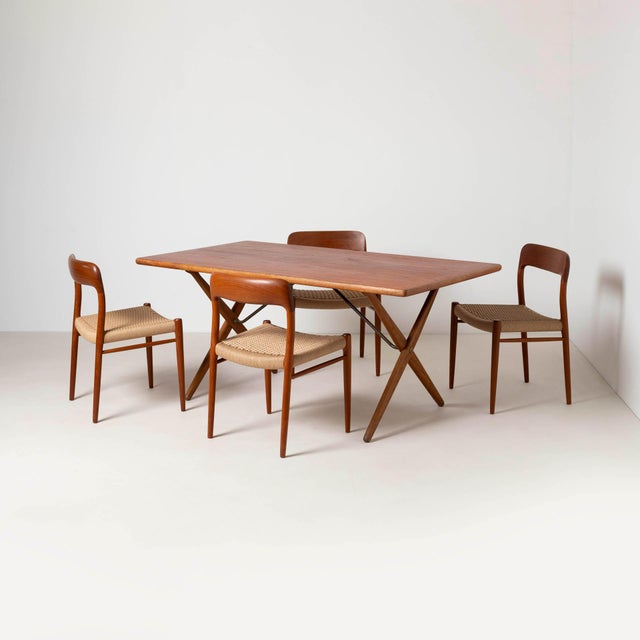 Set of 4 Niels Otto Moller teak dining chairs, model 75, Denmark, 1960s Iconic chair in excellent condition. These were...