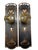 1900s Art Nouveau Interior Doorknobs & Doorplates - a Pair For Sale - Image 4 of 4