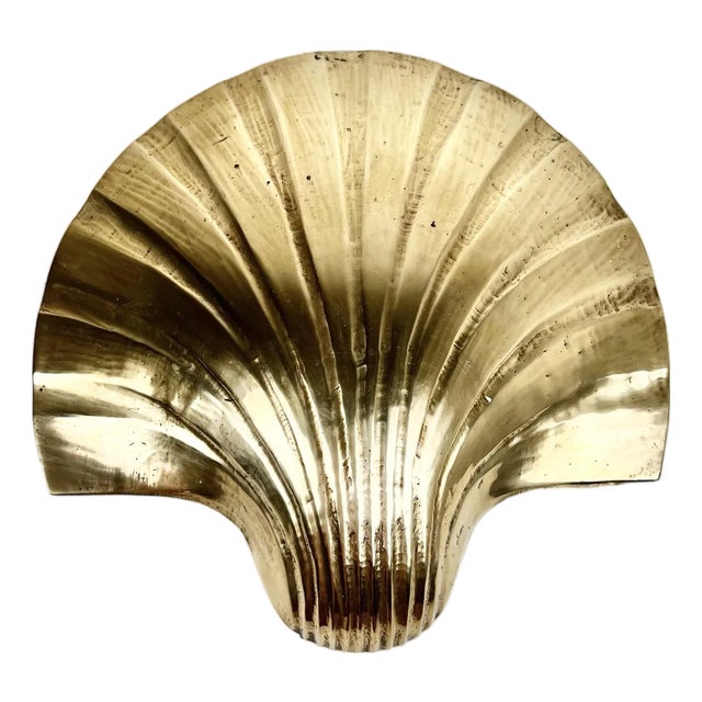 Vintage Brass Shell Box For Sale