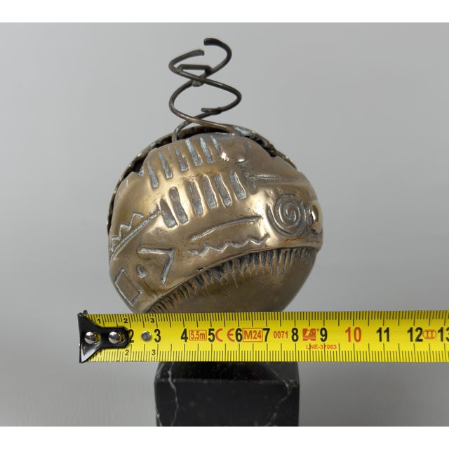 After Guido Armeni, Abstract Sphere, 20th Century, Bronze on Marble Base For Sale - Image 11 of 13