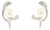 1990s Pair of Mikimoto Estate Akoya Pearl Clip-on Earrings Sterling Silver 6.19 mm For Sale