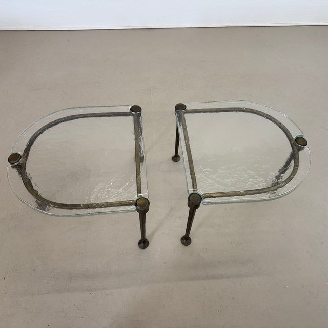 1980s Wrought Bronze and Glass Coffee Tables by Lothar Klute, 1980, Set of 2 For Sale - Image 5 of 17