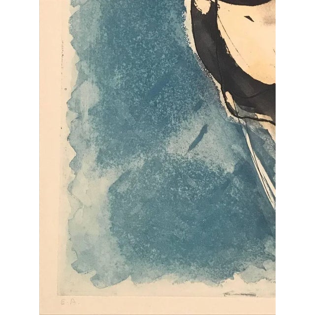 1950s Nu Fond Bleu - Original Lithograph - 1955 1955 For Sale - Image 5 of 6