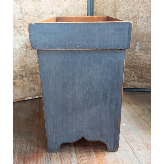 20th Century Child's Size Miniature Dry Sink in Blue Paint For Sale - Image 4 of 12