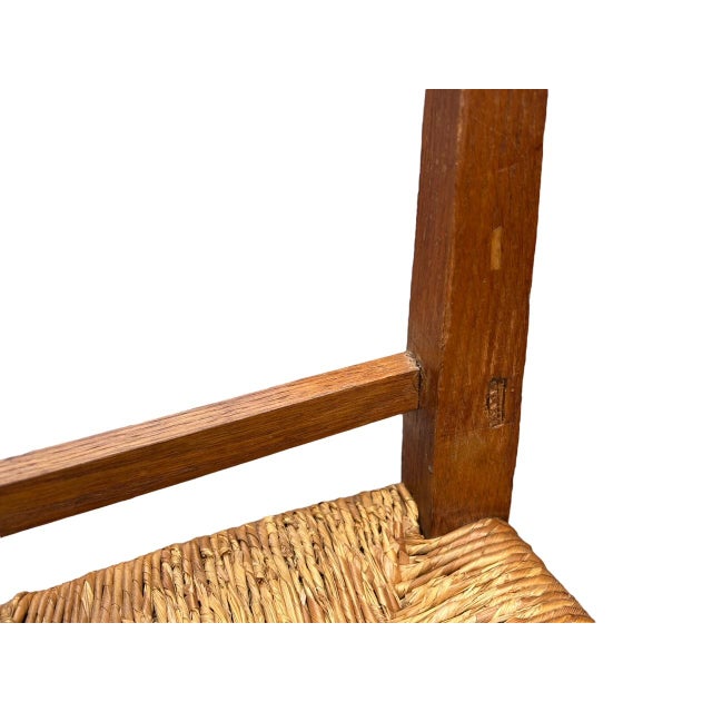 Set of Straw Chairs by Marcel Gascoin, 1950s For Sale - Image 9 of 12