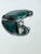 Vintage Mid Century Modern Israeli Studio Alpaca Silver Chrysocolla Eilat Stone Brutalist Brooch Pin 1960s For Sale - Image 9 of 11