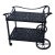 1990s Vintage Cast Aluminum Outdoor Serving Cart For Sale