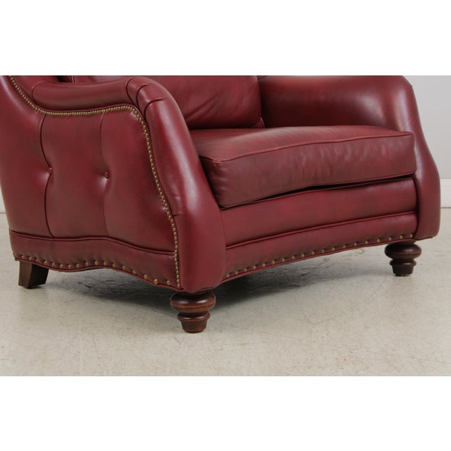Hancock & Moore Red Leather Oversized Chair For Sale - Image 10 of 15