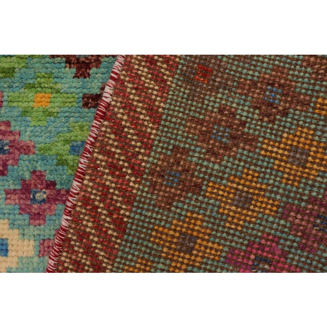 Eclectic Balochi Blue/Red Wool Rug - 3'4''x5'1'' For Sale - Image 9 of 11