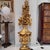 Baroque Trim Medici Cup Wall Sconce in Carved and Gilded Wood, Spain, 1950s For Sale - Image 3 of 17