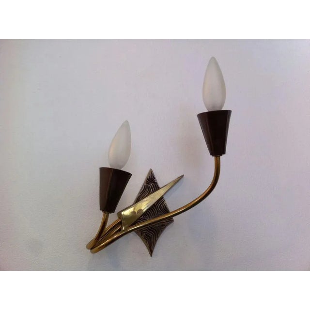 Pair of French 1970s Appliques or Sconces For Sale - Image 10 of 11