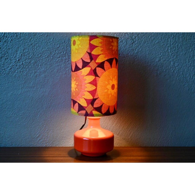 Vintage Orange Glass Table Lamp, 1970s For Sale - Image 14 of 14
