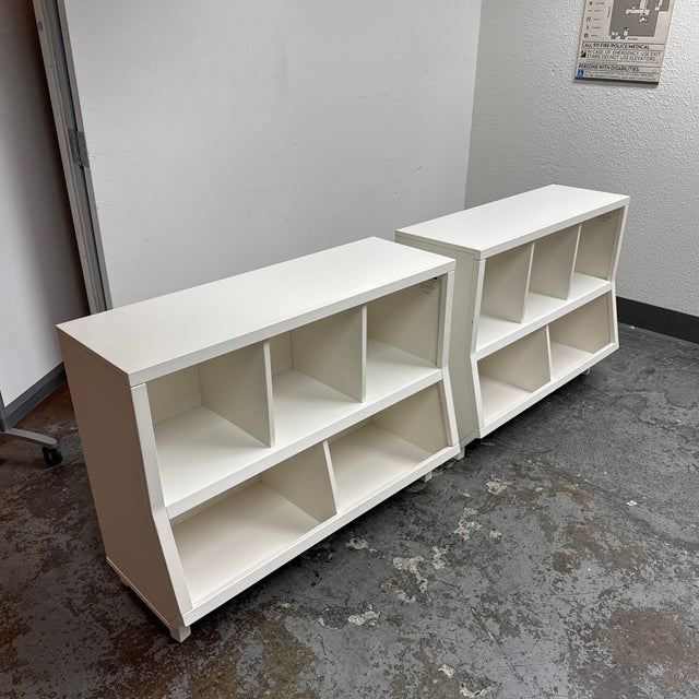 Modern West Elm Parker Market Bin Cubbies, Pair For Sale - Image 3 of 12