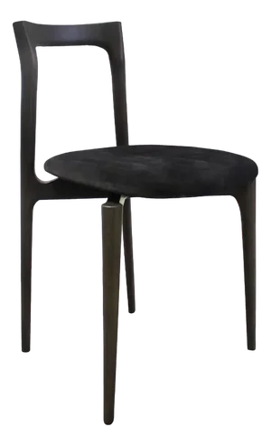 Modern Grey Chair in Fabric and Wood by Collector Studio
