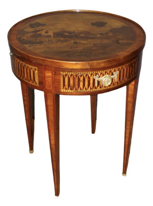 Louis XVI Style Boulotte Table in Marquetry, 1900s