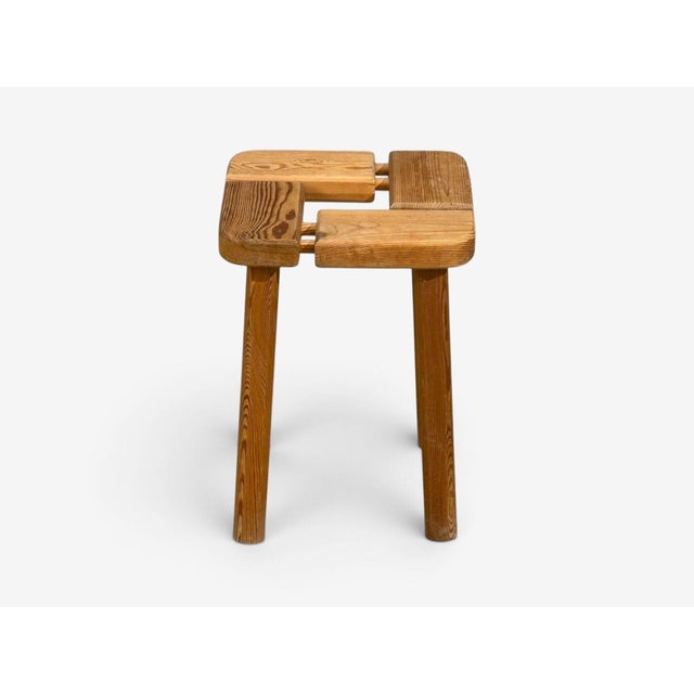 1950s Olof Ottelin Attr., Finnish Mid-Century Modern, Stool, Pine, Finland, 1950s For Sale - Image 5 of 8