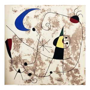 Joan Miro Pochoir Personage XXe Siele 1957
